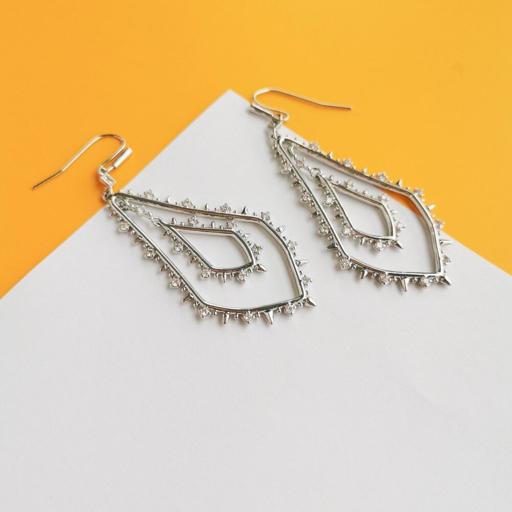 Alice Silver Drop Earrings by Kendra Scott - Picture 3 of 3